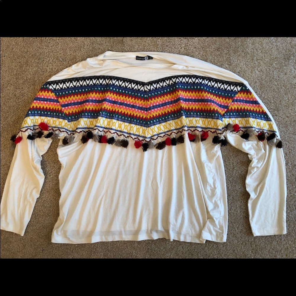 Funky long sleeve t-shirt with embroidered detail